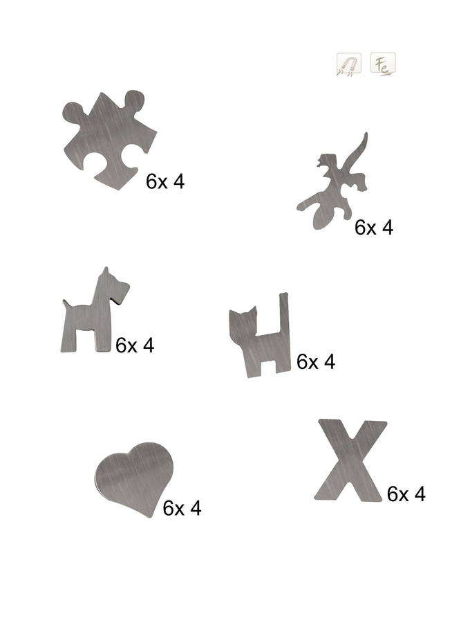 Deknudt Frames Aimants En Couleur Argenté Dans Des Dessins Divers S65CB1