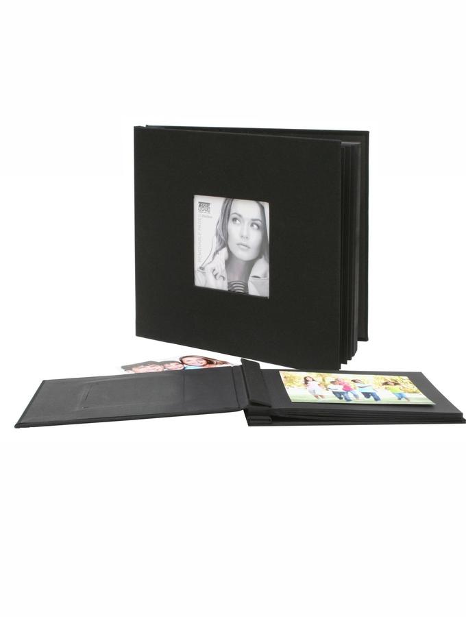 deknudt frames Album à coller avec couverture en tissu noir A66DH2 40SI