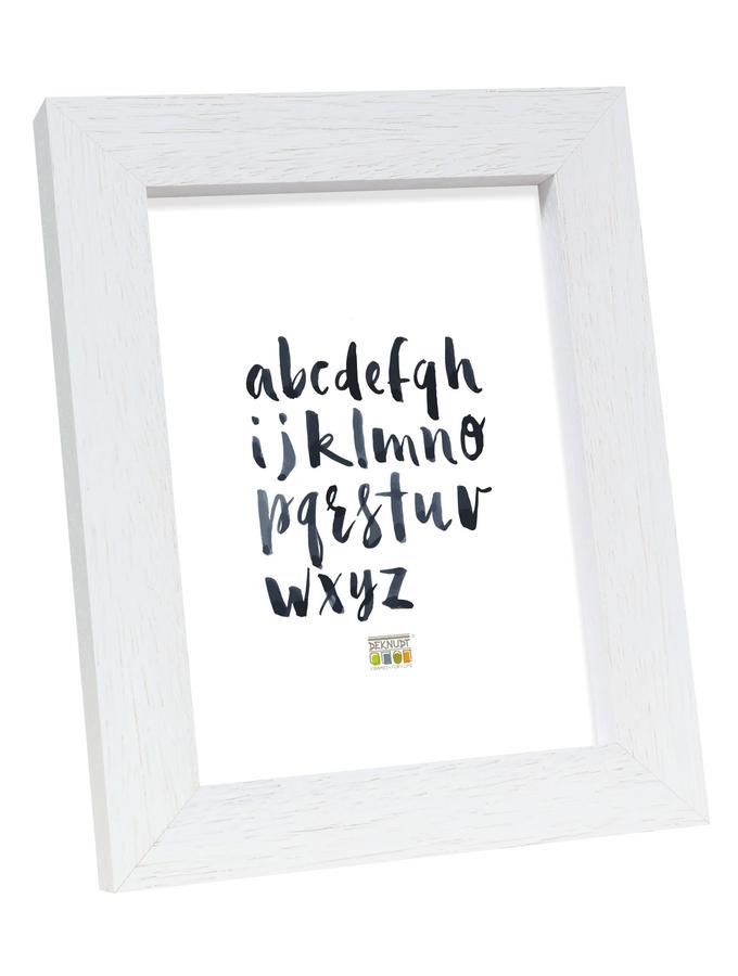 deknudt frames Baguette cadre carré en bois blanc S45PK1