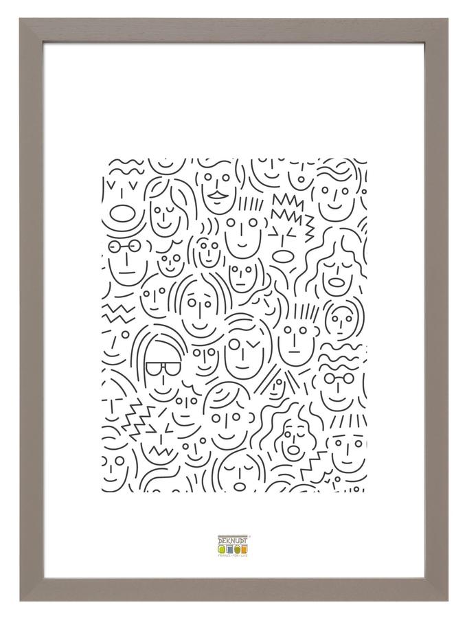 Deknudt Frames Baguette Cadre Carré En Bois Taupe S45PK3