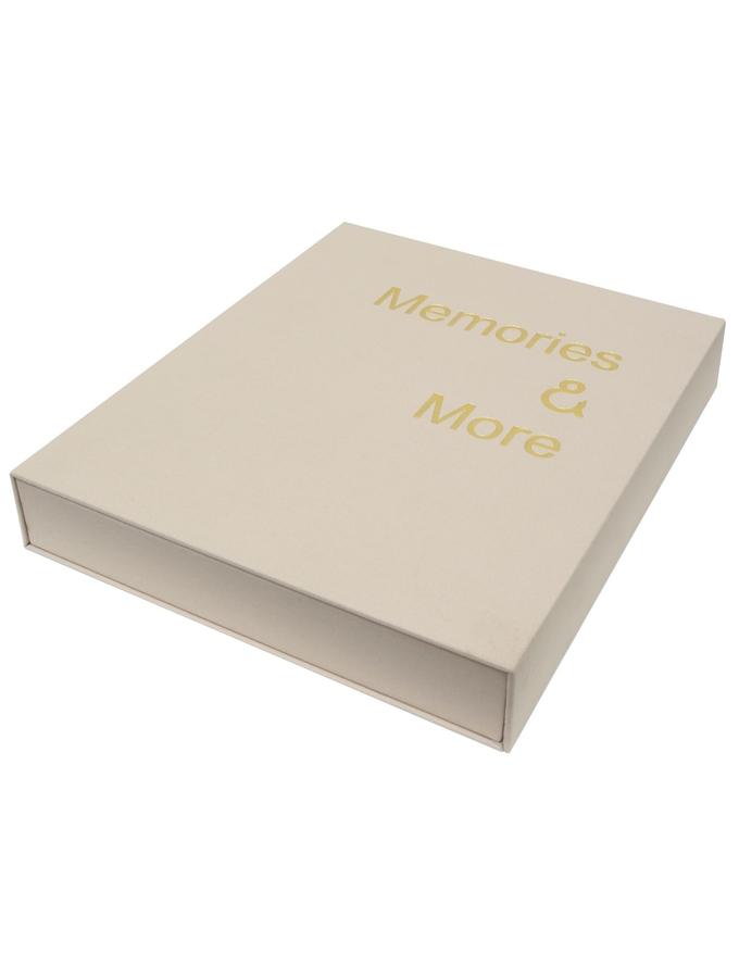 Deknudt Frames Boîte à Photos En Lin Beige Avec Un Album Anneaux A15D30 60SI