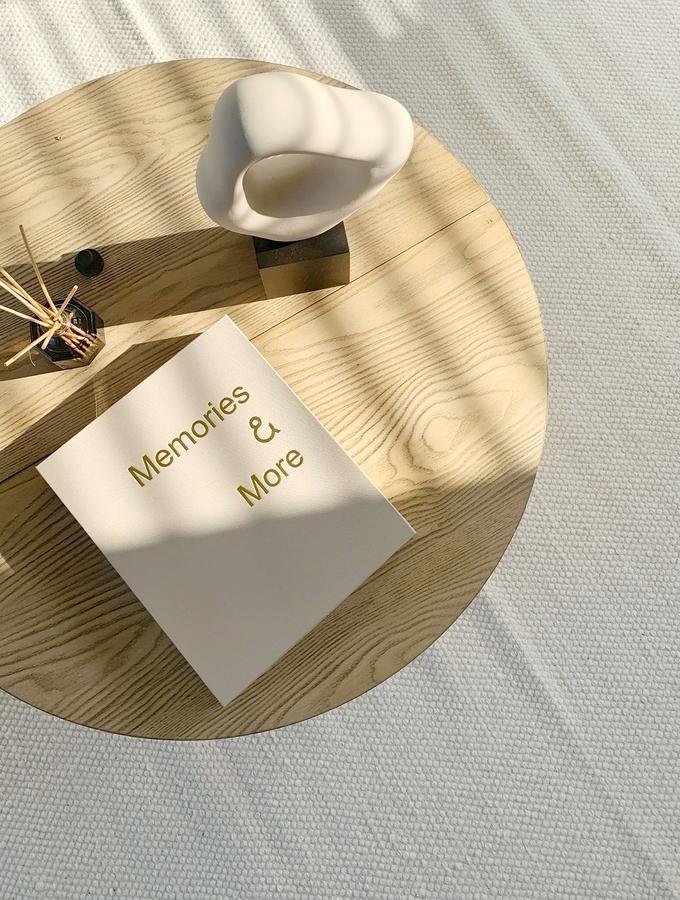 Deknudt Frames Boîte à Photos En Lin Beige Avec Un Album Anneaux A15D30 60SI