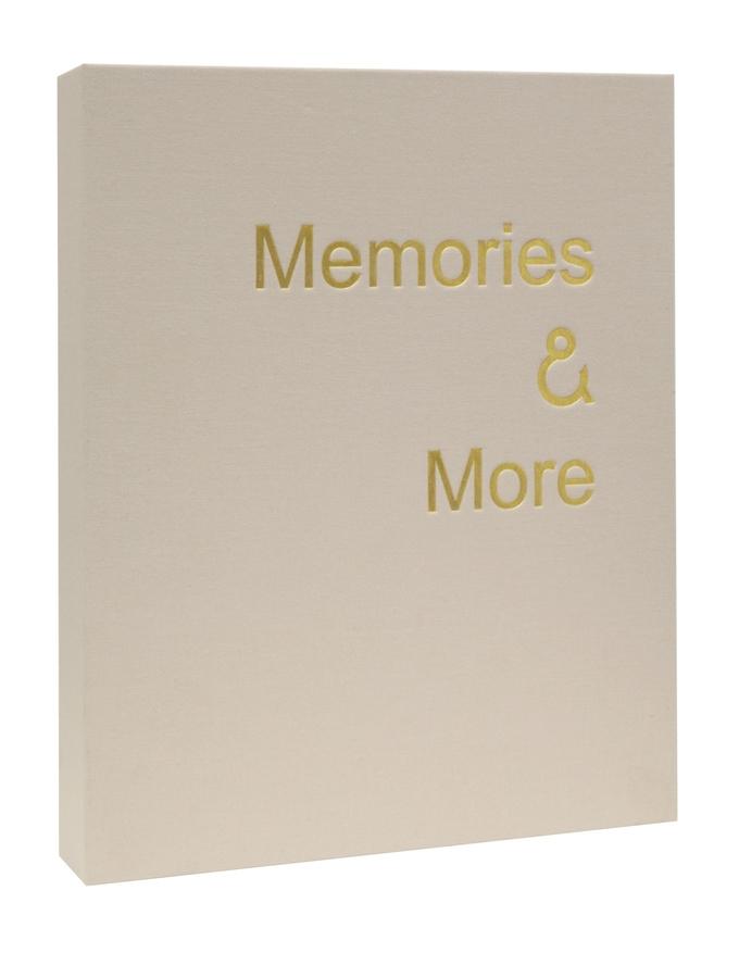 deknudt frames Boîte à photos en lin beige avec un album anneaux A15D30 60SI