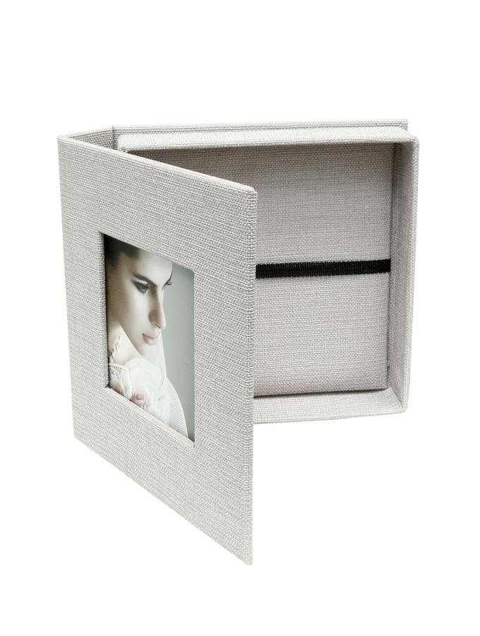 Deknudt Frames Boîte Pour USB En Look Tissu Gris S66DJ7