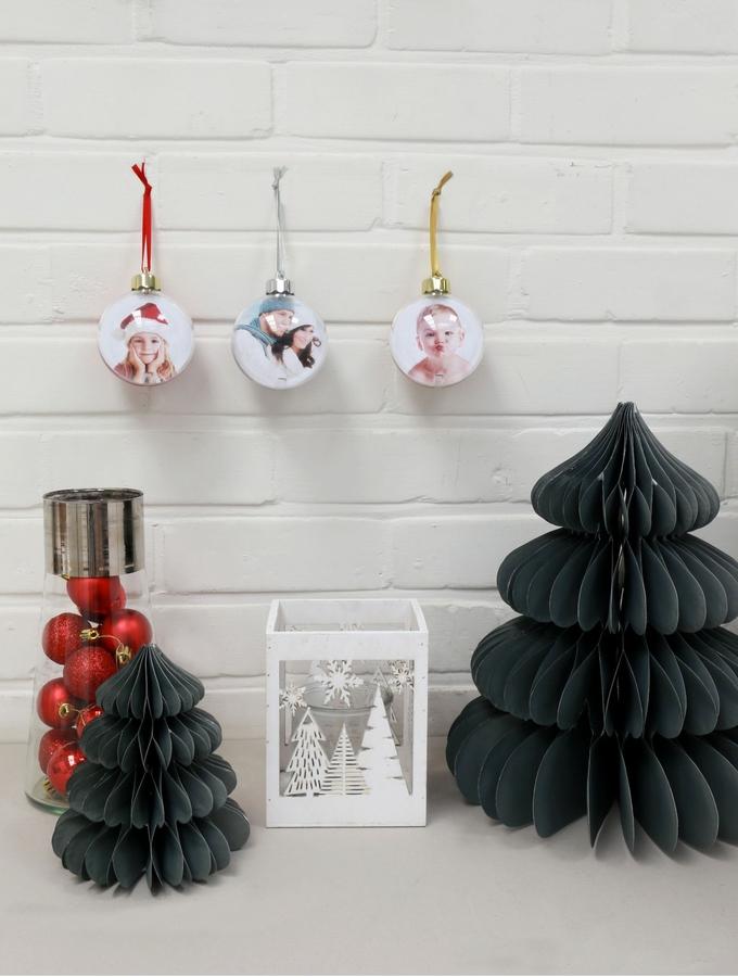 Deknudt Frames Boule De Noël En Couleur Doré Pailleté Pour Mettre Une Photo S66FJ5