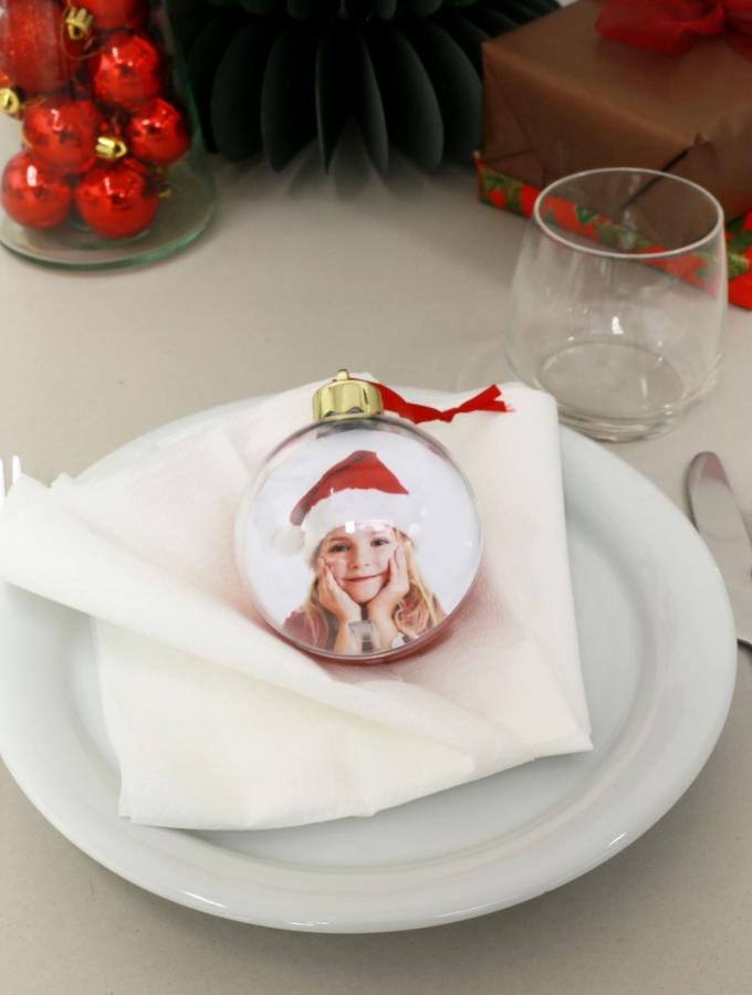 Deknudt Frames Boule De Noël En Couleur Rouge Pailleté Pour Mettre Une Photo S66FJ7