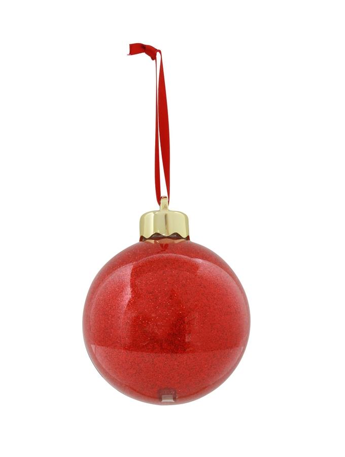 Deknudt Frames Boule De Noël En Couleur Rouge Pailleté Pour Mettre Une Photo S66FJ7