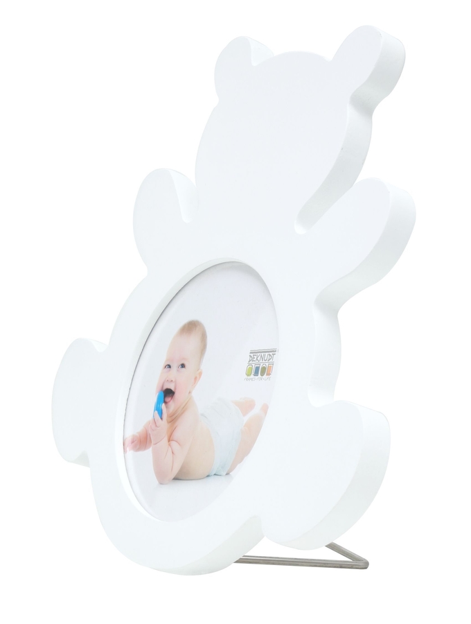 Deknudt Frames Cadre Bébé Blanc En Forme D'ours S68MF1 E1A