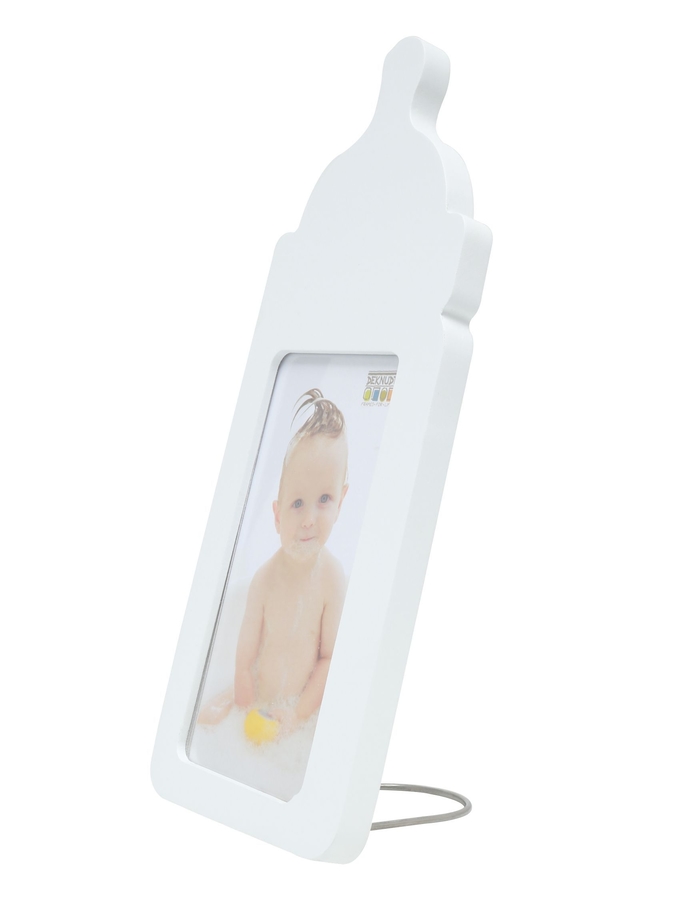 Deknudt Frames Cadre Bébé Blanc En Forme De Biberon S68MF1 E1B