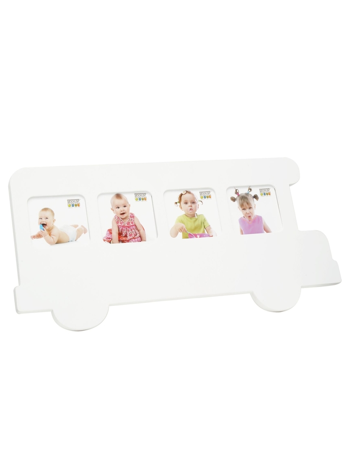 deknudt frames Cadre bébé blanc en forme de bus S68MF1 E4B