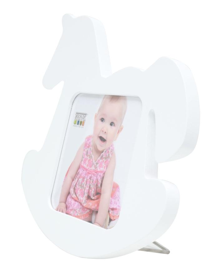 Deknudt Frames Cadre Bébé Blanc En Forme De Cheval à Bascule S68MF1 E1H