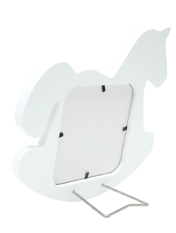 Deknudt Frames Cadre Bébé Blanc En Forme De Cheval à Bascule S68MF1 E1H