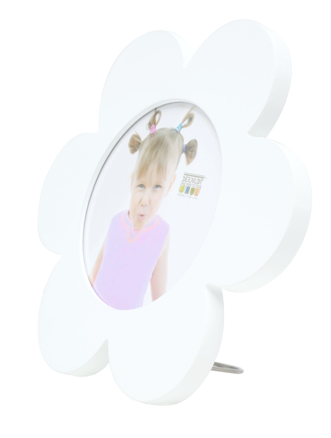Deknudt Frames Cadre Bébé Blanc En Forme De Fleur S68MF1 E1F