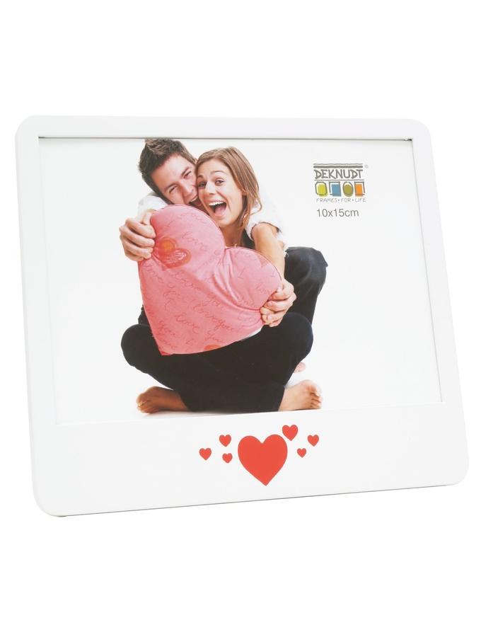 deknudt frames Cadre blanc avec motif coeur S68KK1 E1H