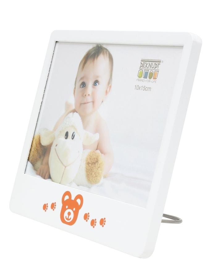 Deknudt Frames Cadre Blanc Avec Motif Ourson S68KK1 E1E