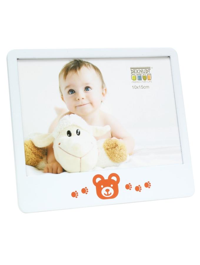 deknudt frames Cadre blanc avec motif ourson S68KK1 E1E