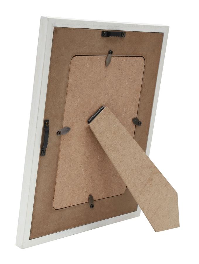 Deknudt Frames Cadre Blanc Avec Passe-partout En Bois S67TW1