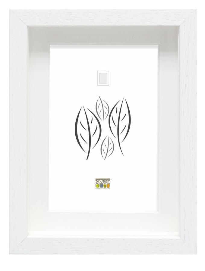 deknudt frames Cadre blanc en bois avec passe-partout pour encadrer des objets S223K1 P1