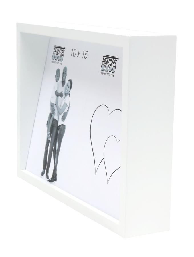 Deknudt Frames Cadre Bloc Blanc Avec Dos En Pente Pour 2 Photos S68QK1 P2V
