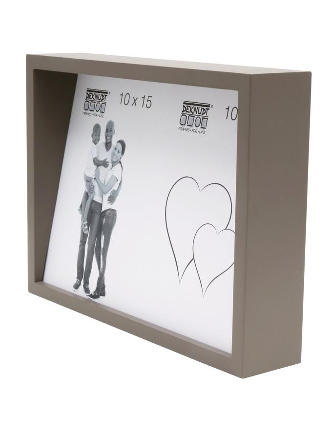Deknudt Frames Cadre Bloc Taupe Avec Dos En Pente Pour 2 Photos S68QK9 P2V