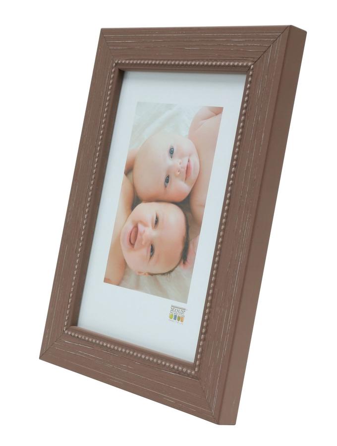 Deknudt Frames Cadre Bois En Bruin Avec Filet De Perles S46KF3