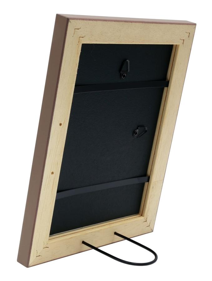 Deknudt Frames Cadre Bois En Bruin Avec Filet De Perles S46KF3