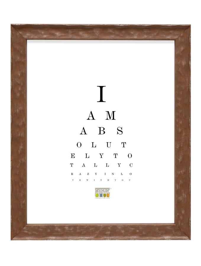 Deknudt Frames Cadre Bois En Brun à Surface Ondulée S46HF3