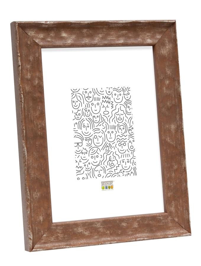 deknudt frames Cadre bois en brun à surface ondulée S46HF3