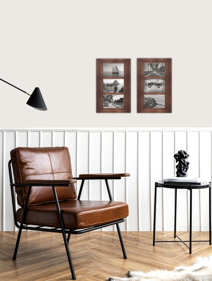 Deknudt Frames Cadre Bois En Brun Pour 3 Photos S59KH2 P3