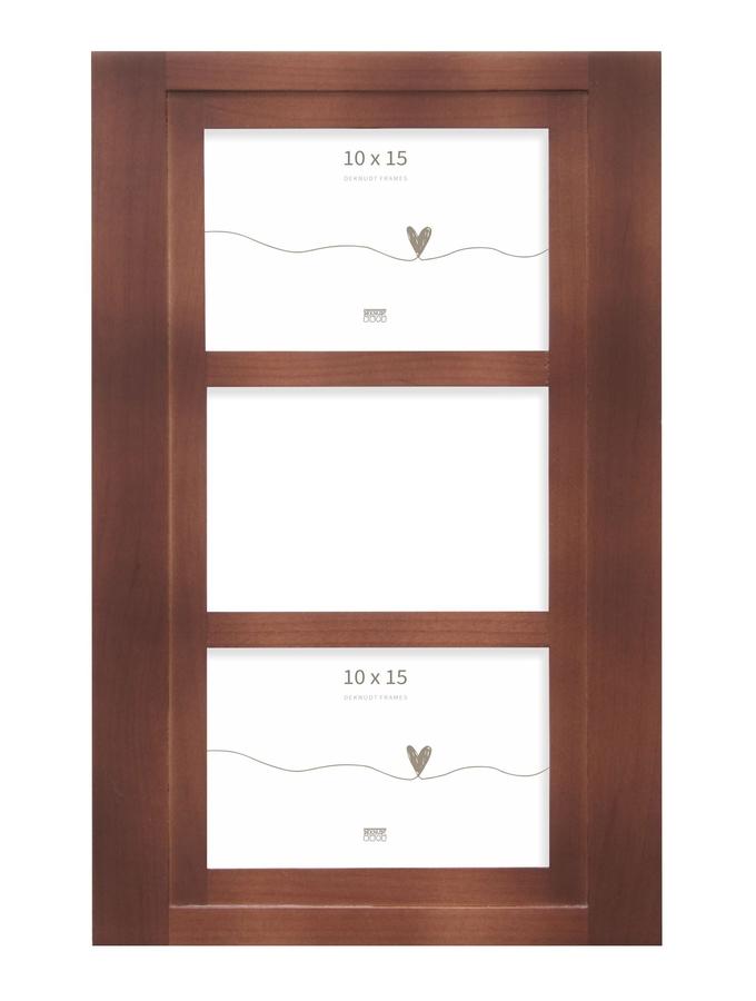deknudt frames Cadre bois en brun pour 3 photos S59KH2 P3