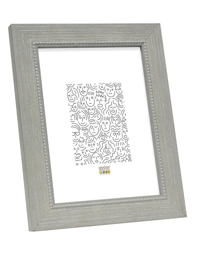 deknudt frames Cadre bois en gris avec filet de perles S46KF7