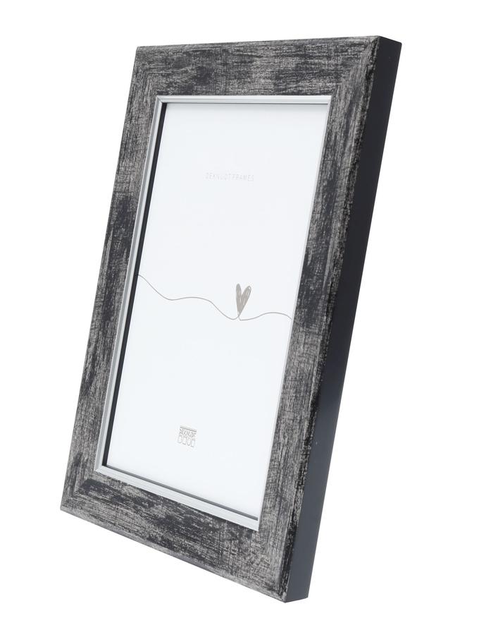 Deknudt Frames Cadre Bois Noir Avec Biseau En Couleur Argenté S45YE2