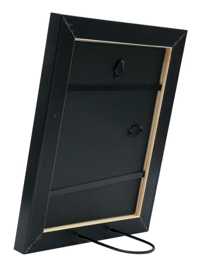 Deknudt Frames Cadre Bois Noir Avec Biseau En Couleur Argenté S45YE2