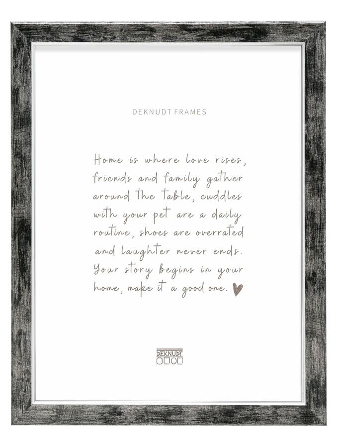 Deknudt Frames Cadre Bois Noir Avec Biseau En Couleur Argenté S45YE2
