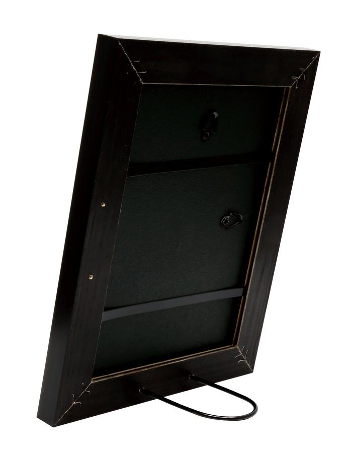 Deknudt Frames Cadre Bois Noir Avec Biseau En Couleur Argenté S46EE2