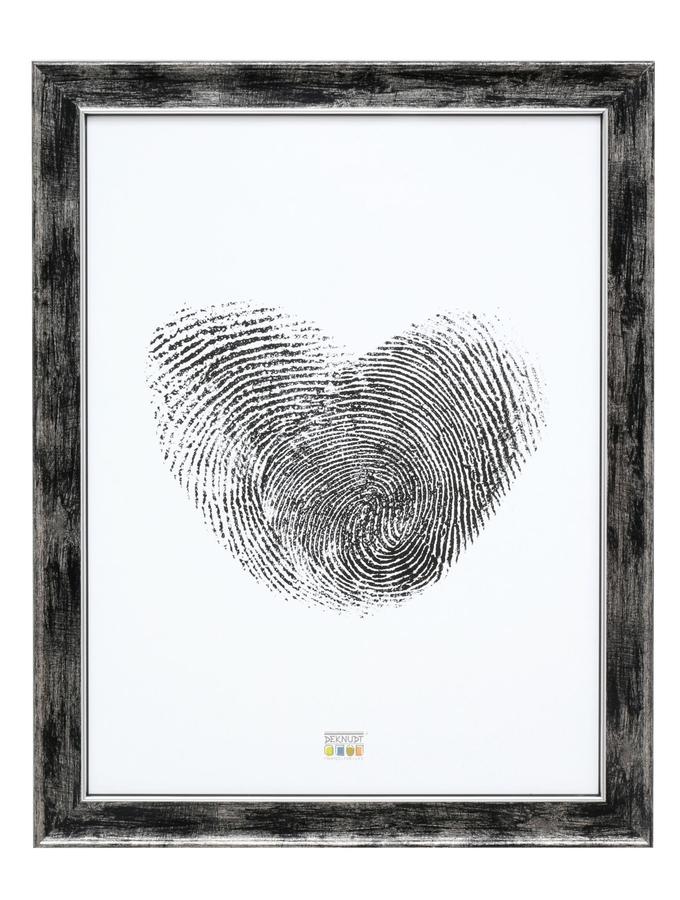 Deknudt Frames Cadre Bois Noir Avec Biseau En Couleur Argenté S46EE2