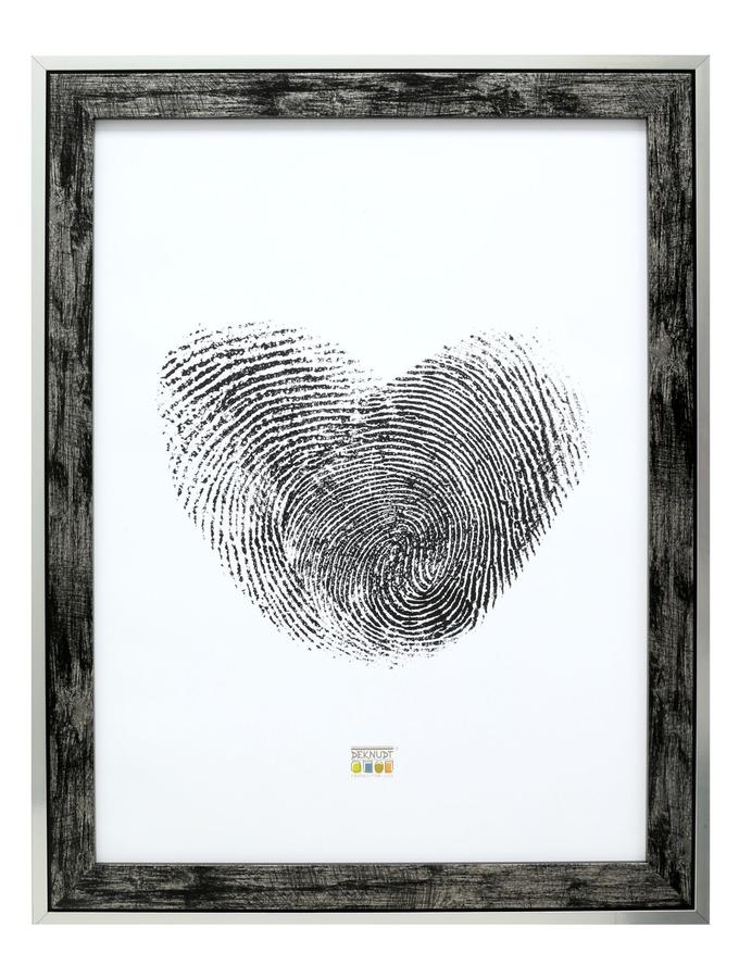 Deknudt Frames Cadre Bois Noir Avec Bord En Couleur Argenté S43RE2