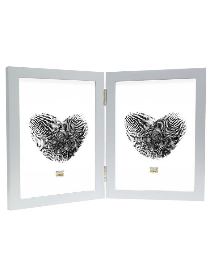 deknudt frames Cadre diptyque en argenté pour photos verticales S68FD1 H2V