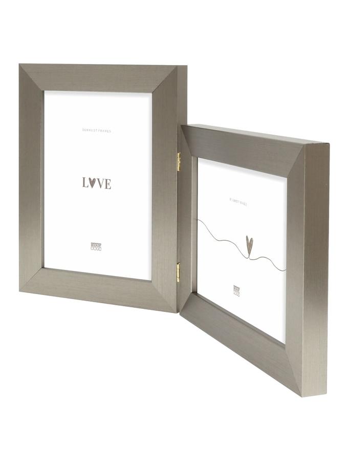 Deknudt Frames Cadre Diptyque En Couleur Argenté Pour Une Photo Horizontale En Une Photo Verticale S41VD1 H1V1