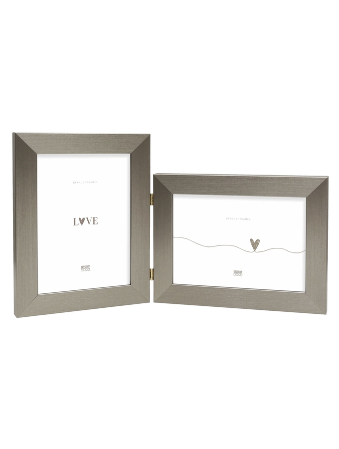 deknudt frames Cadre diptyque en couleur argenté pour une photo horizontale en une photo verticale S41VD1 H1V1