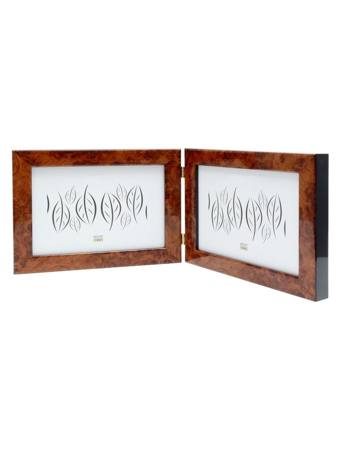 deknudt frames Cadre diptyque en couleur loupe bois pour photos horizontales S46RG1 H2H