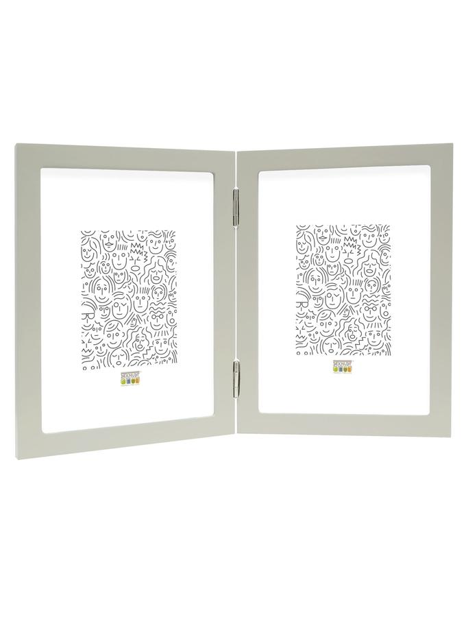 deknudt frames Cadre diptyque en gris pour photos verticales S68FV7 H2V