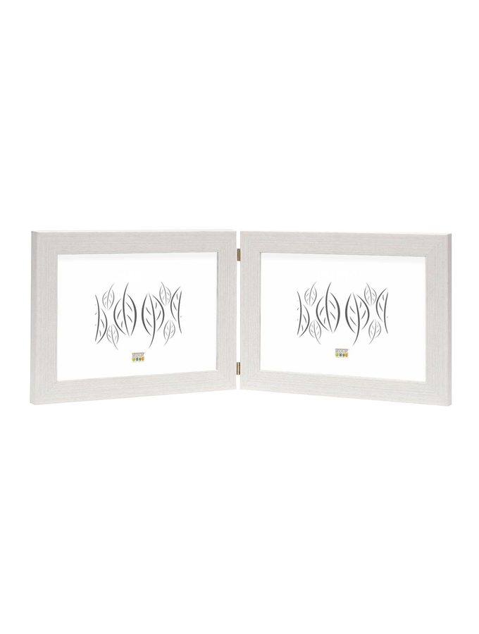 deknudt frames Cadre diptyque en look peint blanc pour photos horizontales S41VF1 H2H