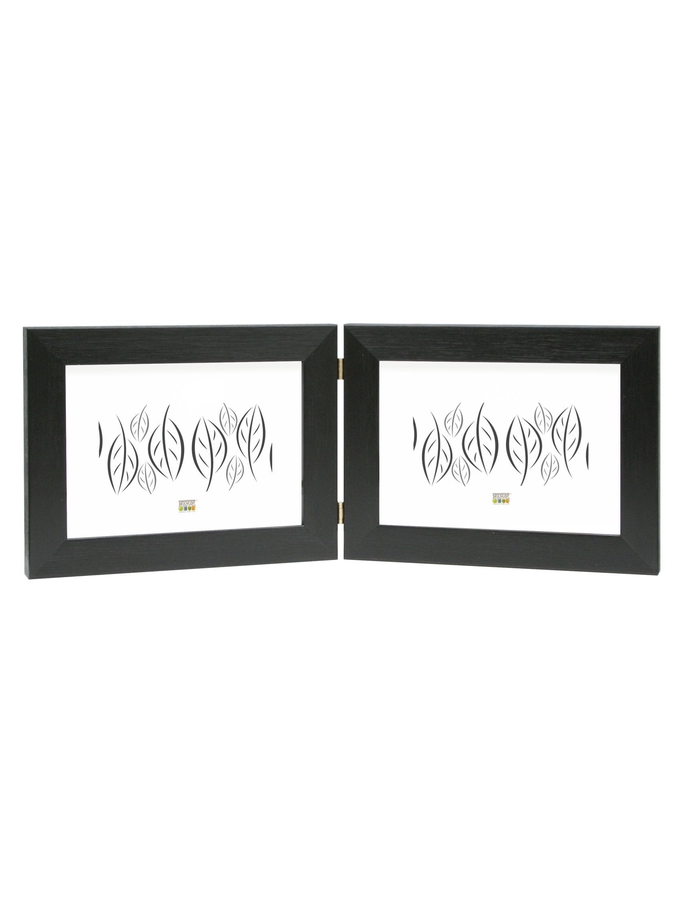 deknudt frames Cadre diptyque en noir pour 2 photos horizontales S41VH2 H2H