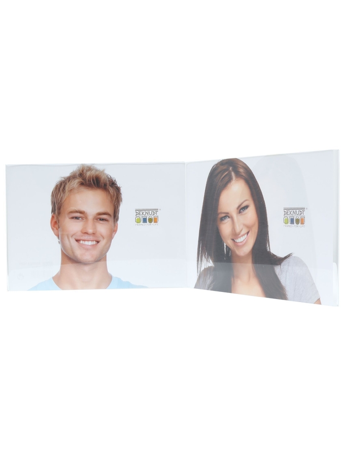 Deknudt Frames Cadre Diptyque En Résine Transparent Pour Photos Horizontales S58RL2 H2H