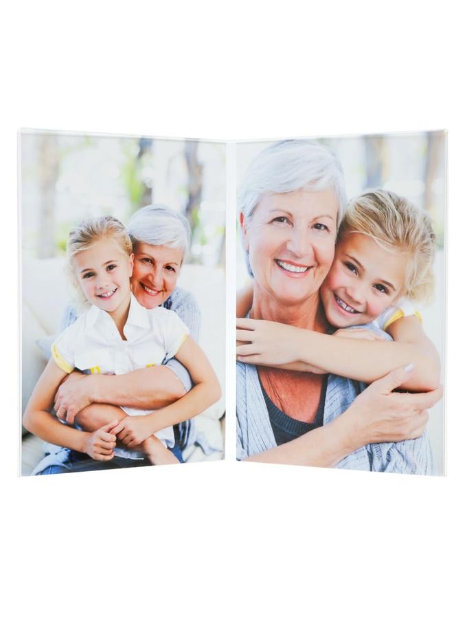 Deknudt Frames Cadre Diptyque En Résine Transparent Pour Photos Verticales S58RL2 H2V