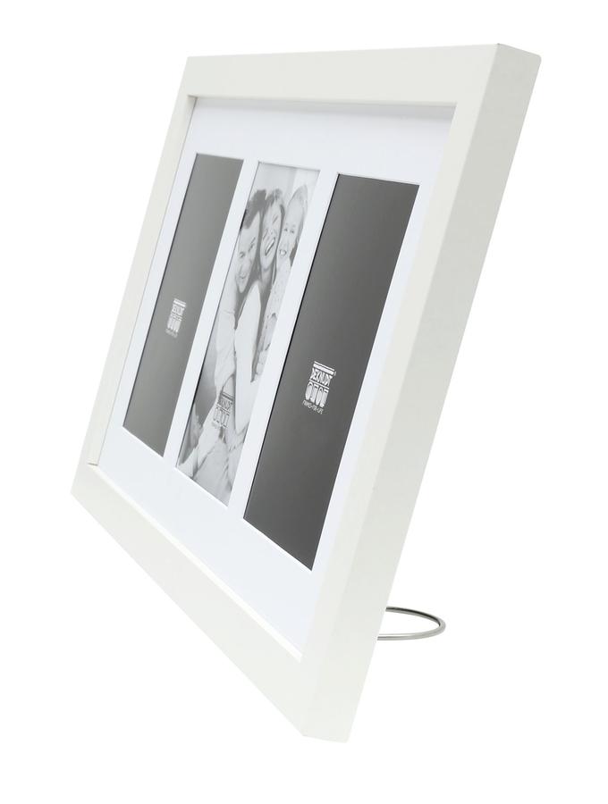 Deknudt Frames Cadre En Blanc Avec Passe-partout Pour 3 Photos S66KA6