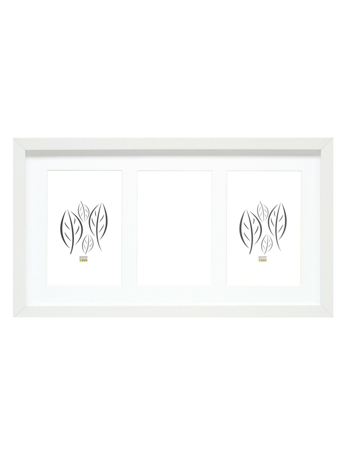deknudt frames Cadre en blanc avec passe-partout pour 3 photos S66KA6