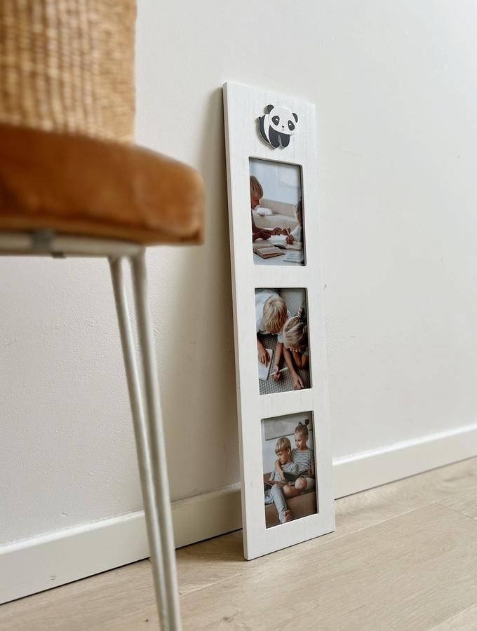 Deknudt Frames Cadre En Blanc Pour 3 Photos Avec Panda S67UC1 P3V