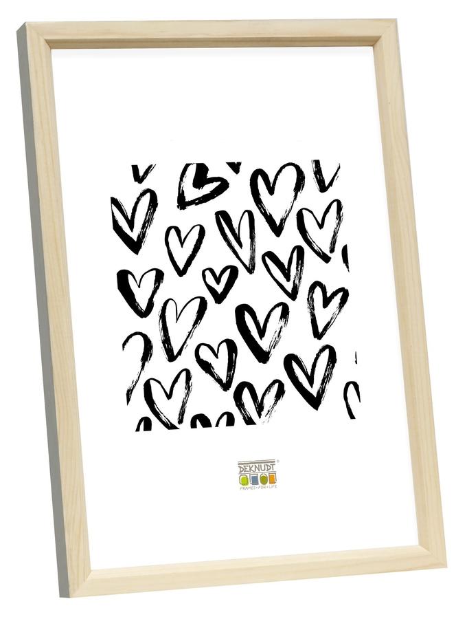 deknudt frames Cadre en bois naturel avec côté gris S233H7